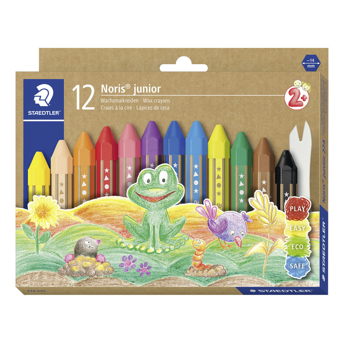 Staedtler Noris Junior extra dikke waskrijtjes 12 stuks