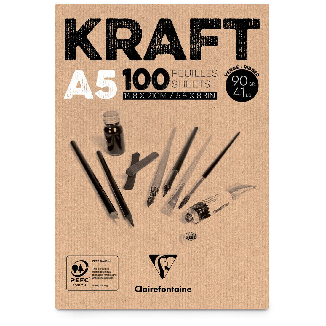 Kraftpapier 90 g 100 vellen A5 Kraftpapier 90 g 100 vellen A5