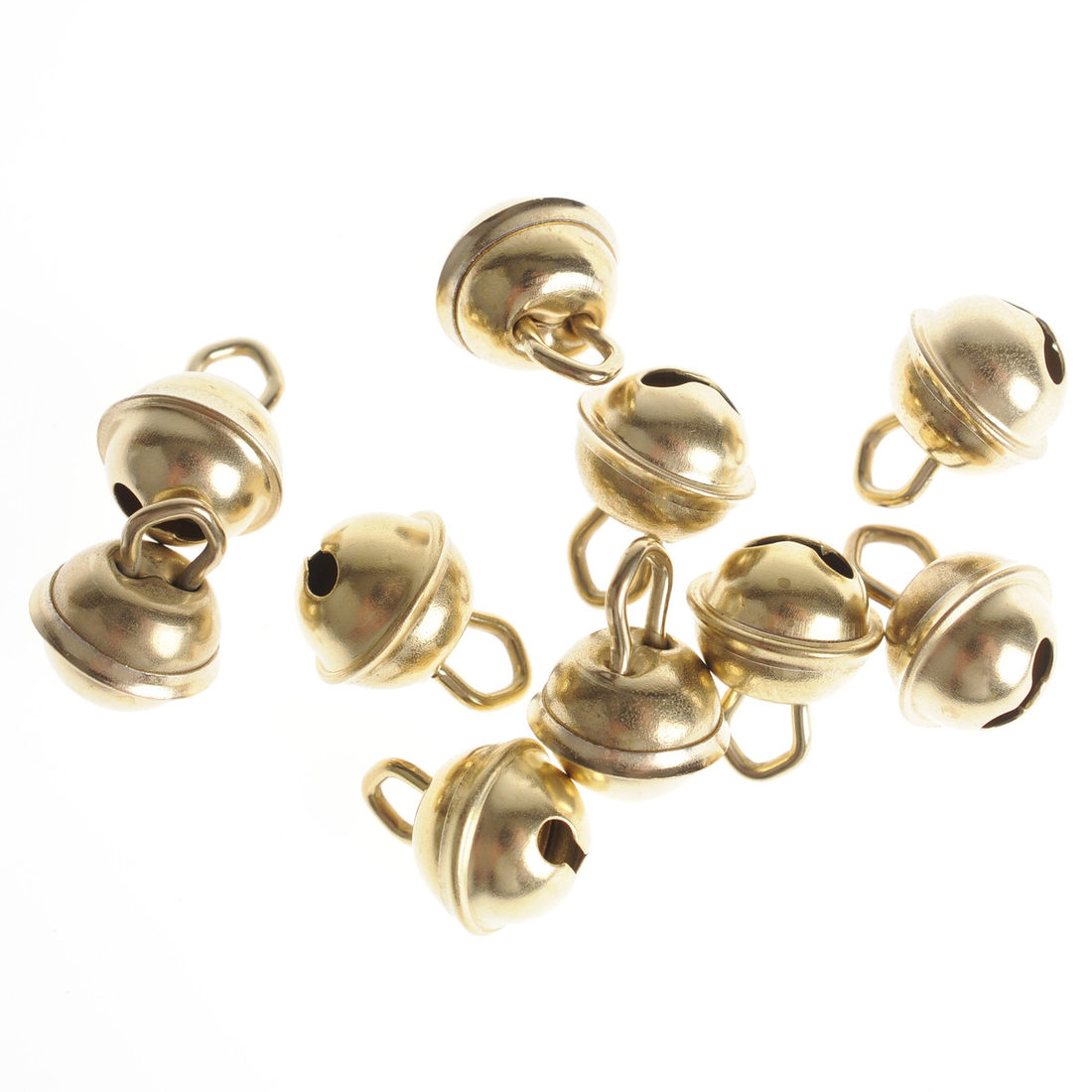 Belletjes 10 stuks goudkleurig Belletjes 10 stuks goudkleurig