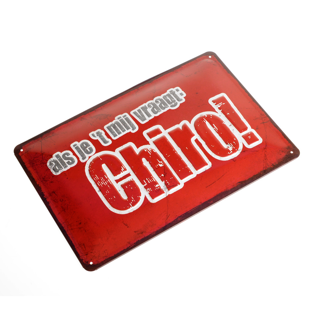 Metalen gevelbord 'Als je 't mij vraagt: Chiro' 20 x 30 cm Metalen gevelbord 'Als je 't mij vraagt: Chiro' 20 x 30 cm