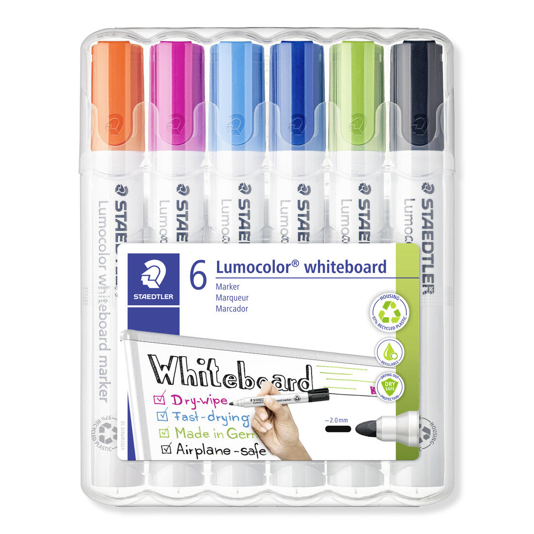 Whiteboard marker ronde punt 6 stuks Whiteboard marker ronde punt 6 stuks