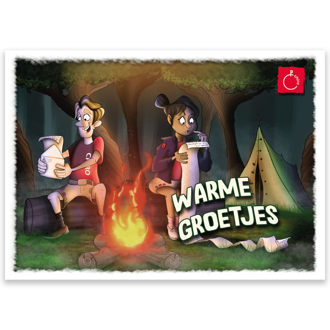 Wenskaart Chiro Warme Groetjes Wenskaart Chiro Warme Groetjes