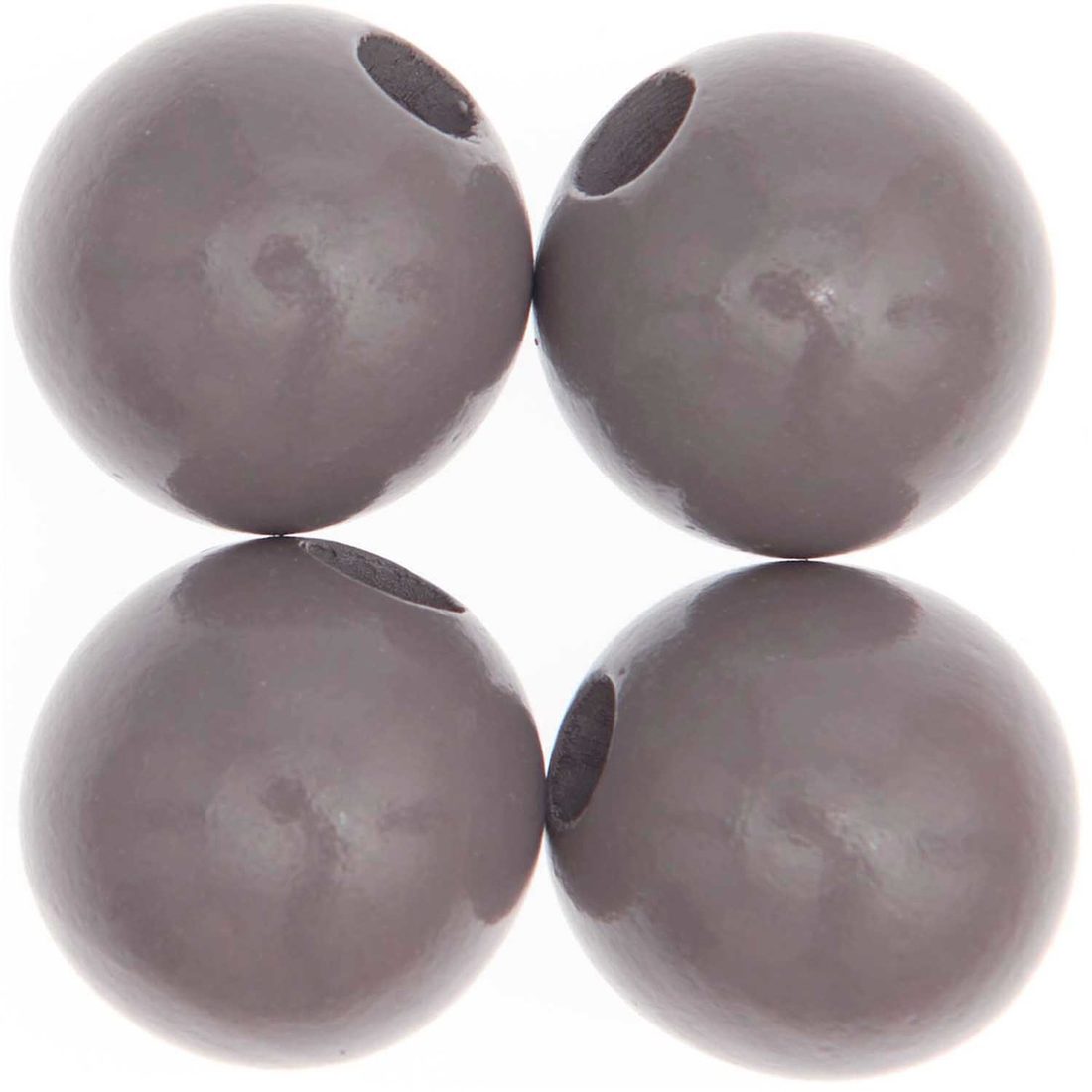 Macramé kralen hout rond 35 mm 4 stuks donkergrijs Macramé kralen hout rond 35 mm 4 stuks donkergrijs