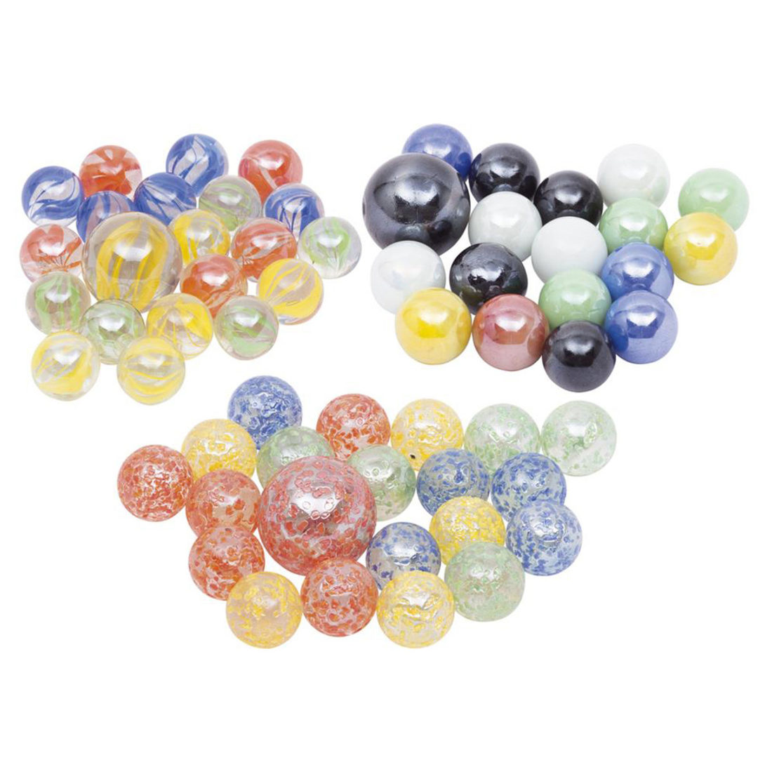 Knikkers 16 mm 20 stuks en 1 grote 25 mm