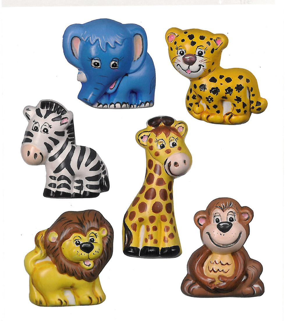 Gietvorm 6 safaridieren 7-8 cm Gietvorm 6 safaridieren 7-8 cm