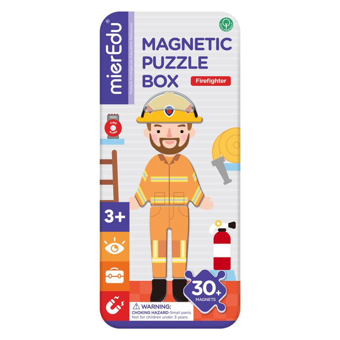 Magnetische reisbox puzzelspel brandweerman 3+ Magnetische reisbox puzzelspel brandweerman 3+