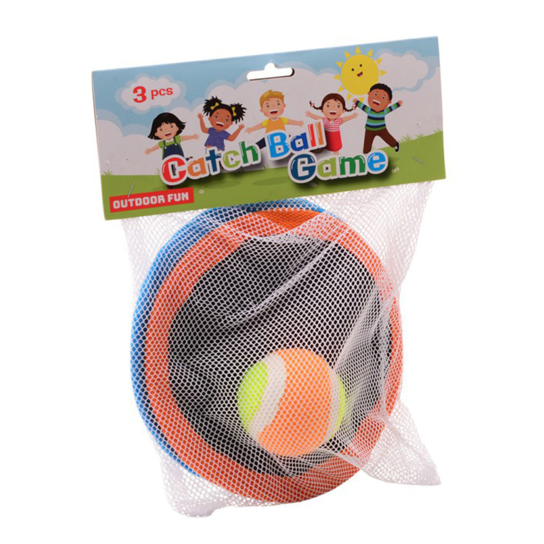 Catchball velcrospel 2 schijven + bal in neopreen