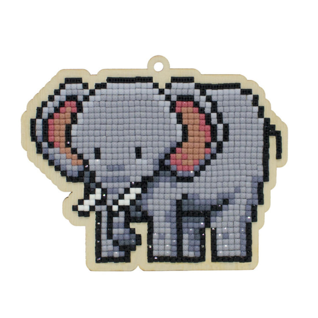 Diamond Painting op hout L Olifant