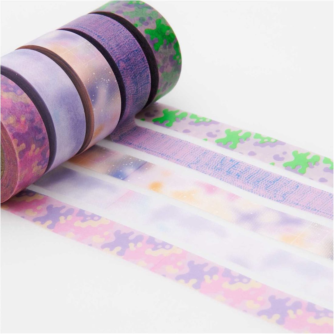 Washi tape set 1,5 cm x 10 m 5 stuks blurry Washi tape set 1,5 cm x 10 m 5 stuks blurry