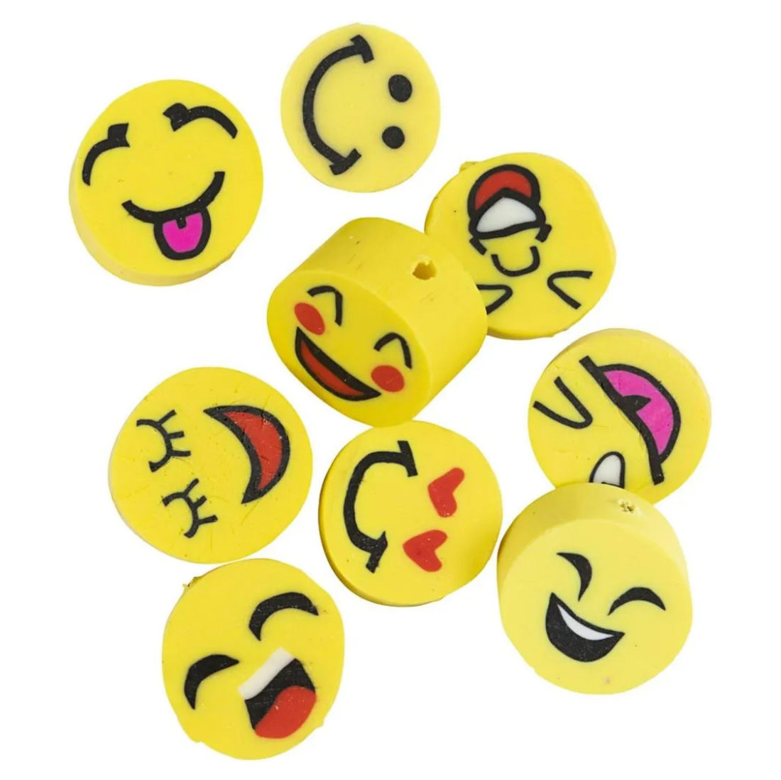 Figuurkralen 10 mm 60 stuks smileys Figuurkralen 10 mm 60 stuks smileys