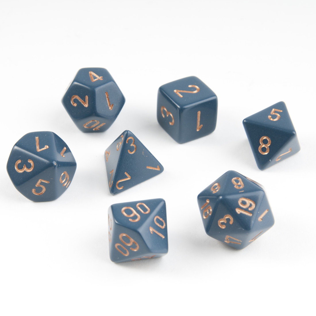 Dobbelsteenset veelhoek donkerblauw 7 stuks Dobbelsteenset veelhoek donkerblauw 7 stuks