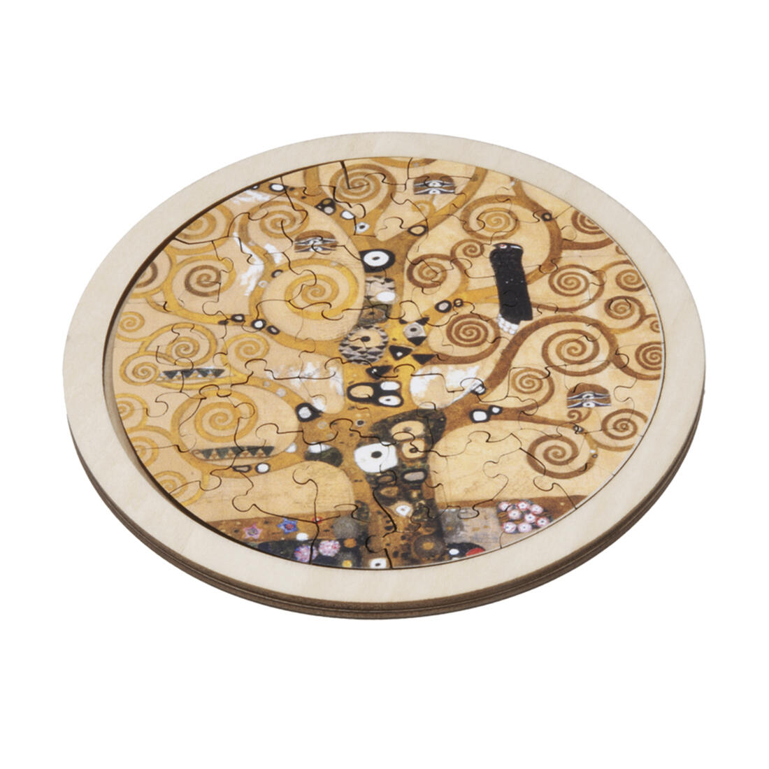 Kunstpuzzel Klimt - De levensboom 48 stuks in hout
