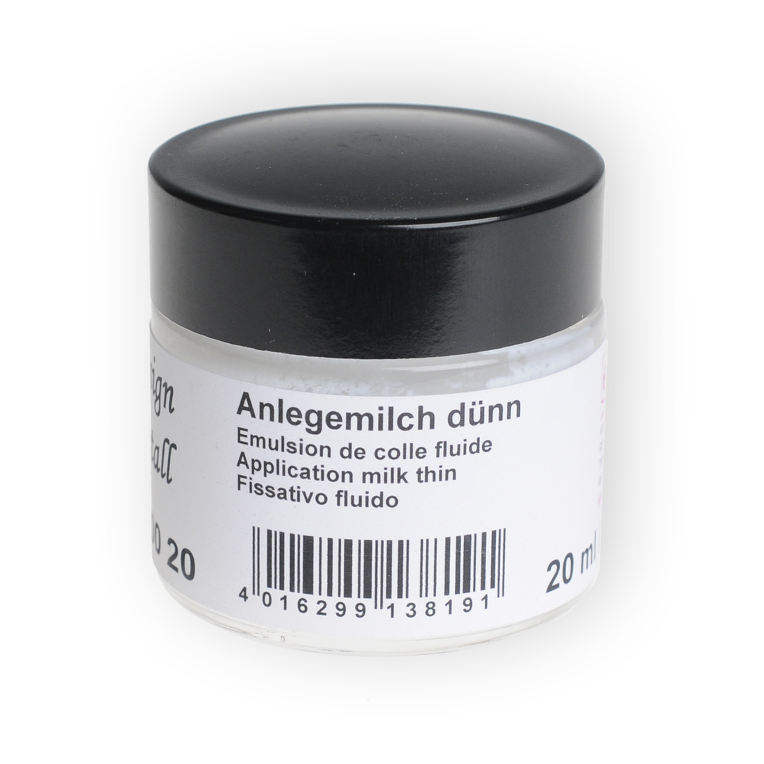 Design-Metall aanlengmelk dun 20 ml