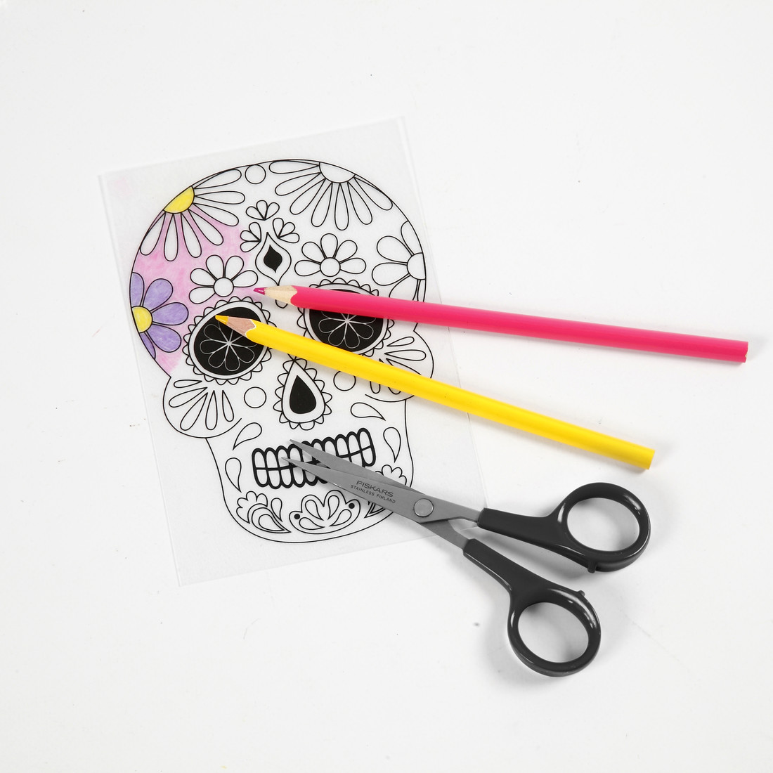 Krimpfolie 10,5 x 14,5 cm 4 stuks doodskoppen Krimpfolie 10,5 x 14,5 cm 4 stuks doodskoppen