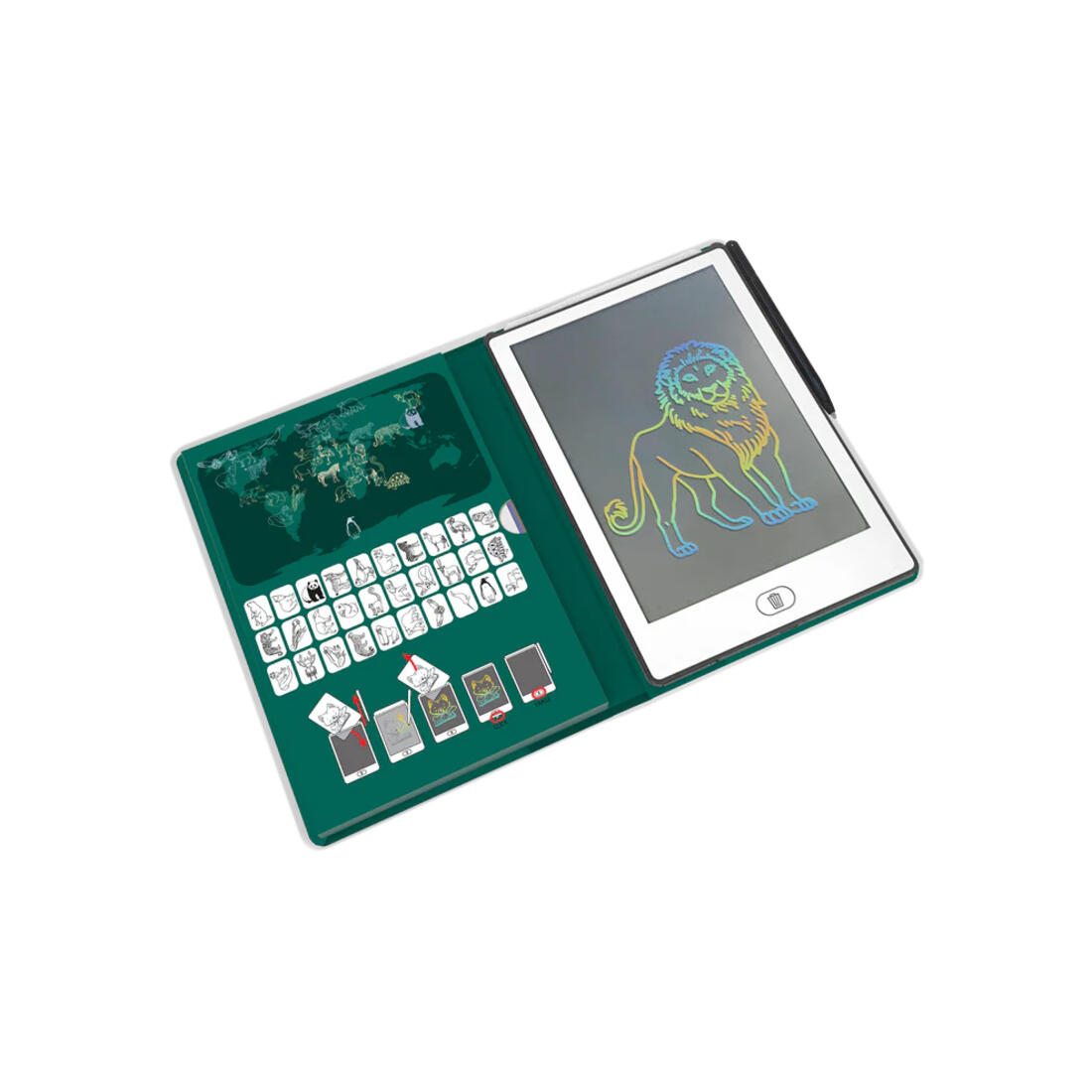 Kidydraw-mini Dieren overal ter wereld draagbaar tablet 4+