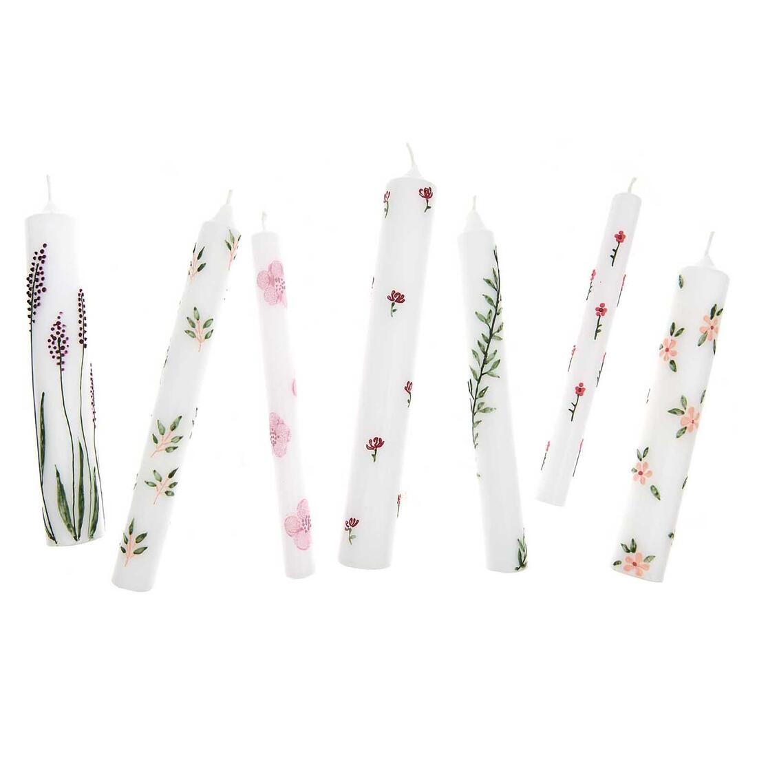 Was-liner voor kaarsen set Roses 6 stuks  Was-liner voor kaarsen set Roses 6 stuks