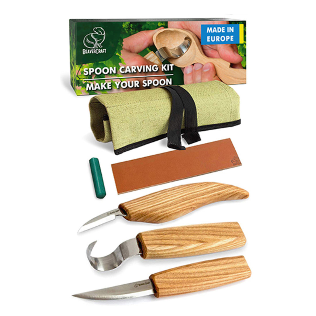 Lepel houtsnijden set 