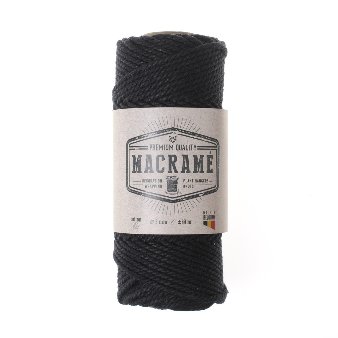 Macramé koord katoen 3 mm 60 m