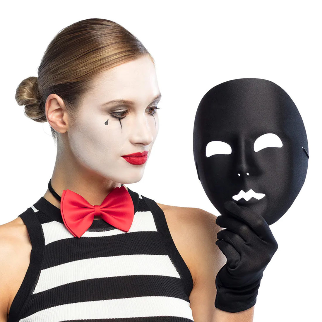 Masker mime zwart