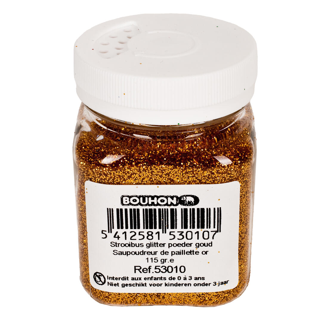 Glitter 115 g in strooipot - goud