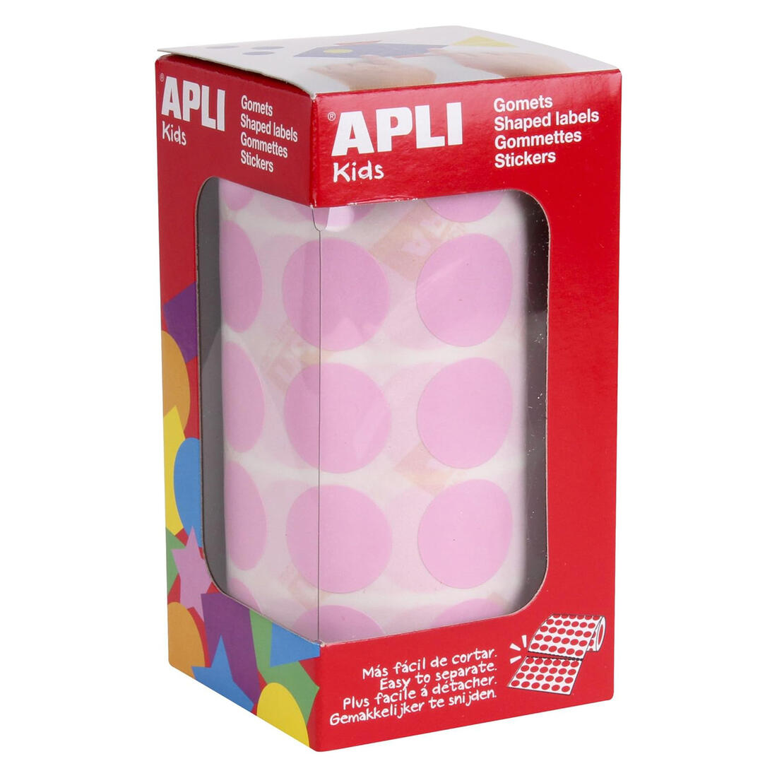 Apli stickers cirkel 20 mm 1770 stuks roze