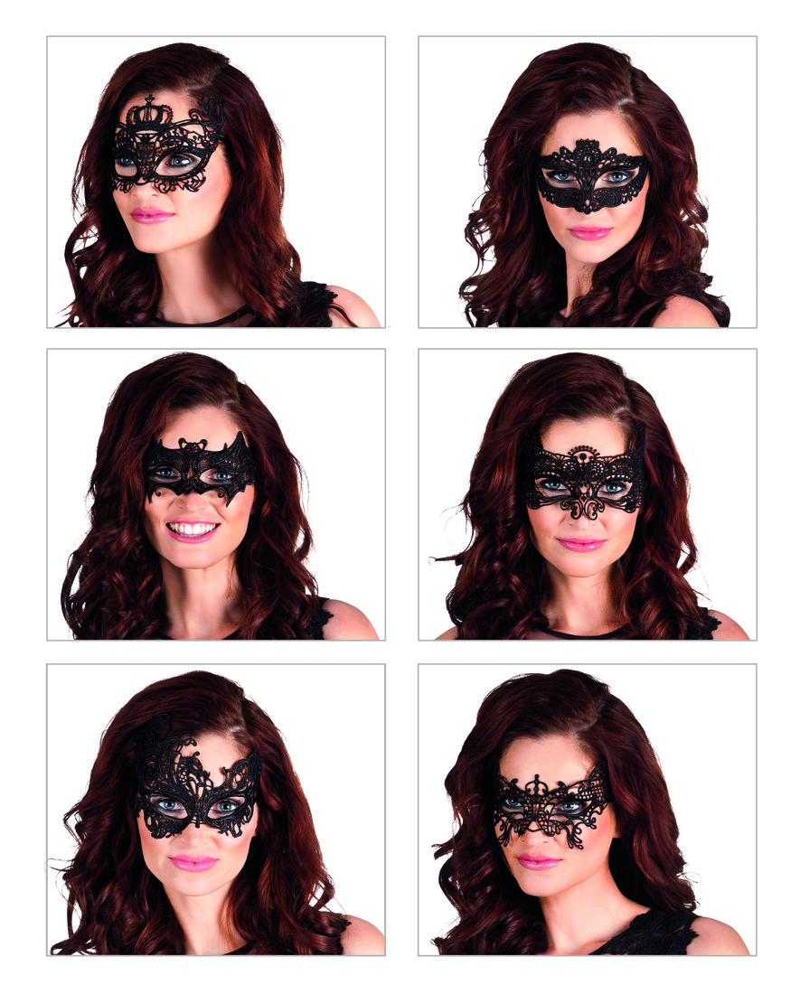 Oogmasker zwarte kant, keuze uit 6 modellen Oogmasker zwarte kant, keuze uit 6 modellen