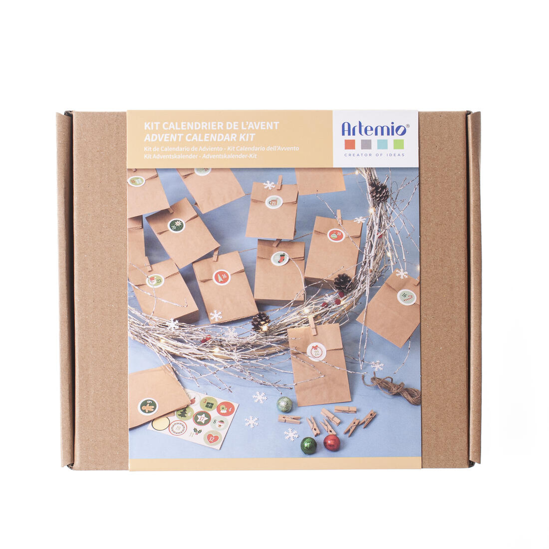 Adventskalender kit - kraft zakjes 