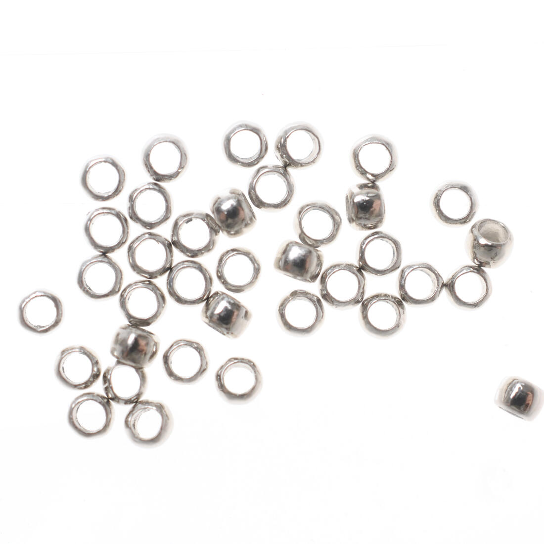 Knijpkraal 2 mm 35 stuks zilver Knijpkraal 2 mm 35 stuks zilver