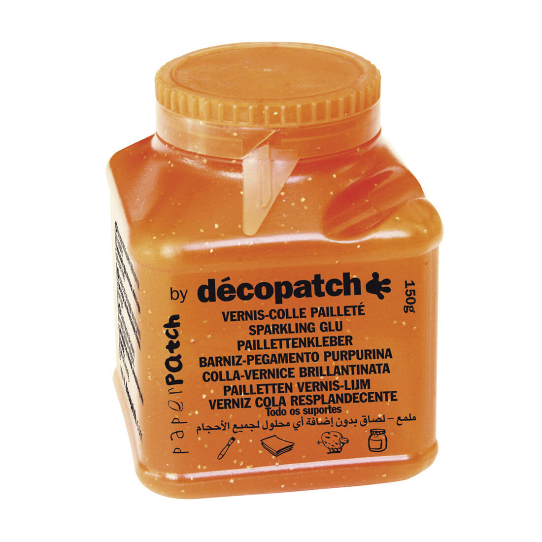 Paperpatch lijm-vernis glitter 150 g