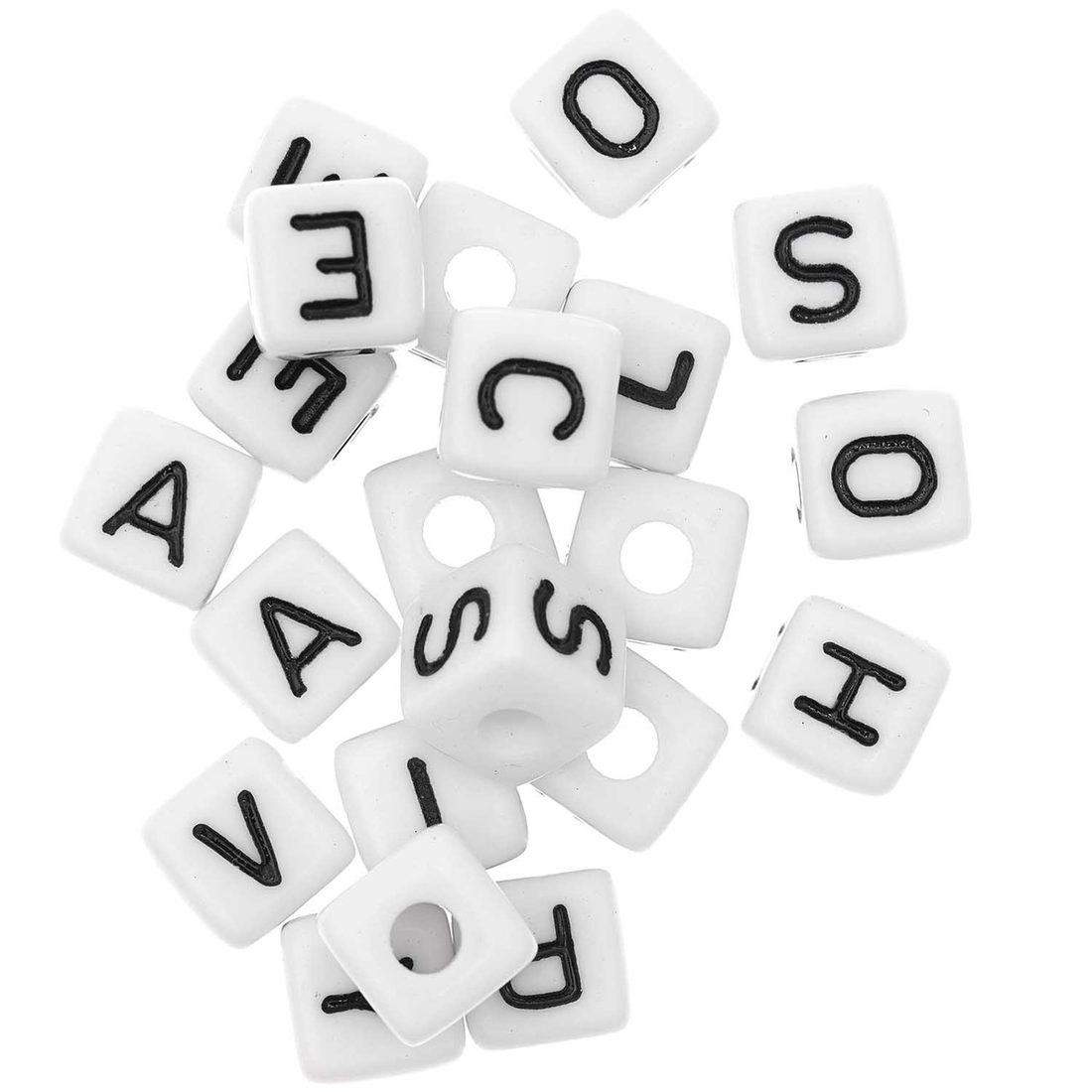 Ponii Beads Letterkralen LOVE/PEACE/JOY 10 mm 20 st wit Ponii Beads Letterkralen LOVE/PEACE/JOY 10 mm 20 st wit