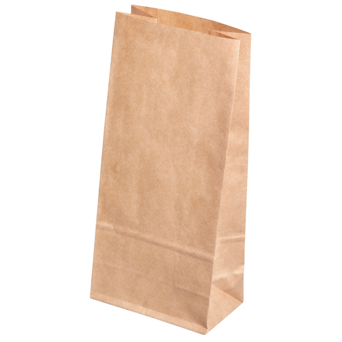 Papieren zak craft bruin 10 x 6 x 22 cm 6 stuks