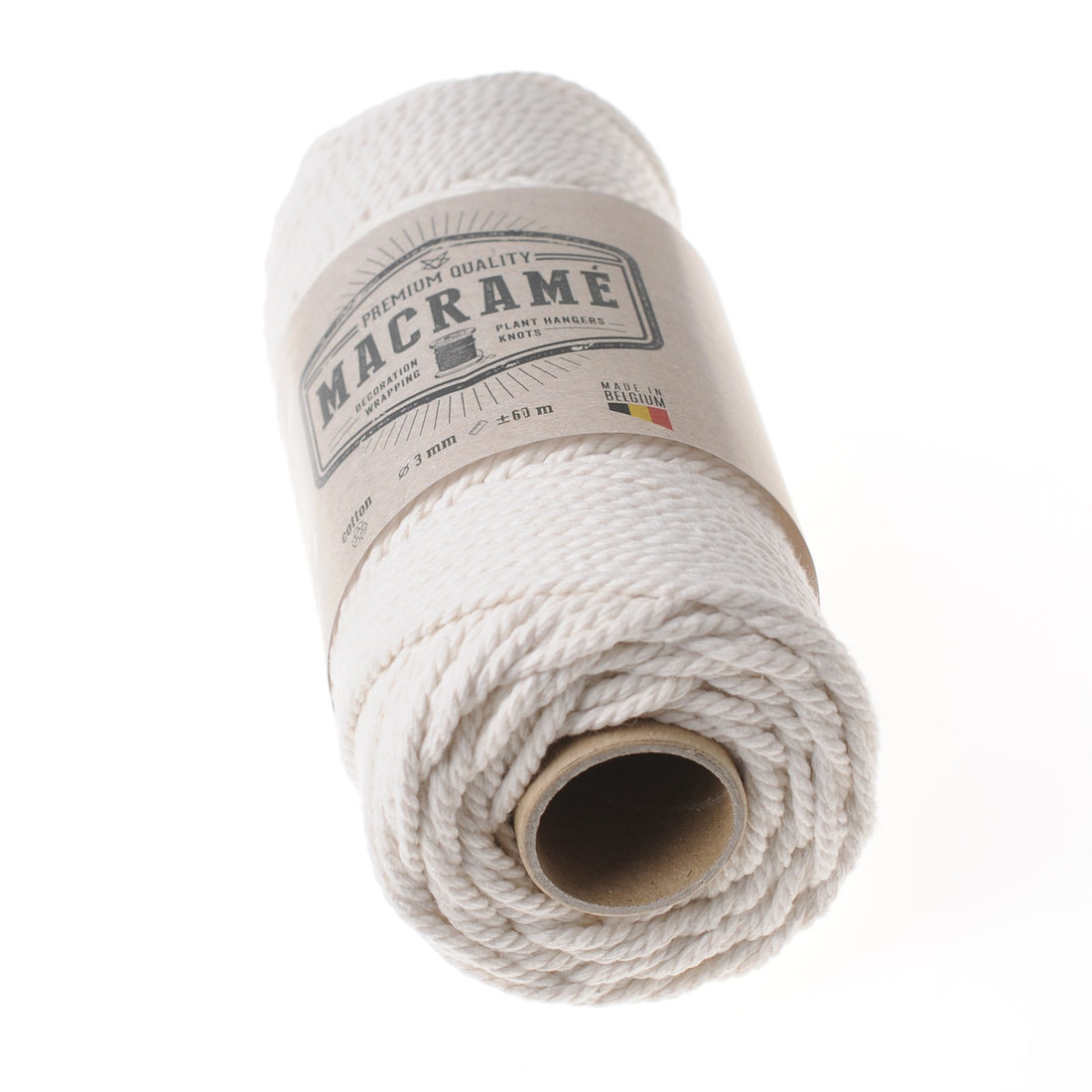 Macramé koord katoen 3 mm 60 m Macramé koord katoen 3 mm 60 m