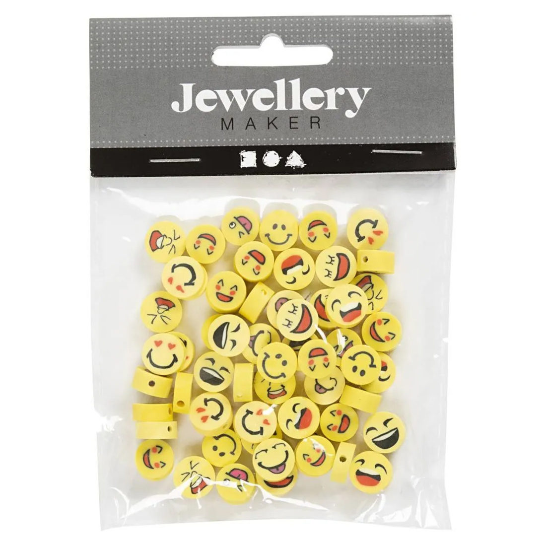 Figuurkralen 10 mm 60 stuks smileys Figuurkralen 10 mm 60 stuks smileys