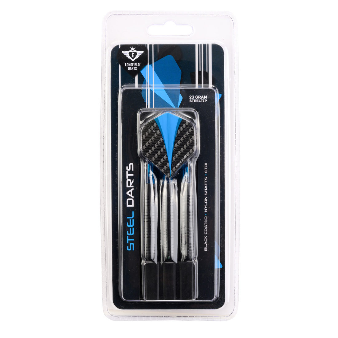 Dartset steeltip 23gr met black coated barrel (3 pijltjes)