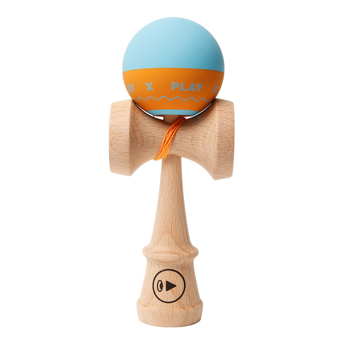 Kendama Europe Play X Grip bicolor oranje-lichtblauw