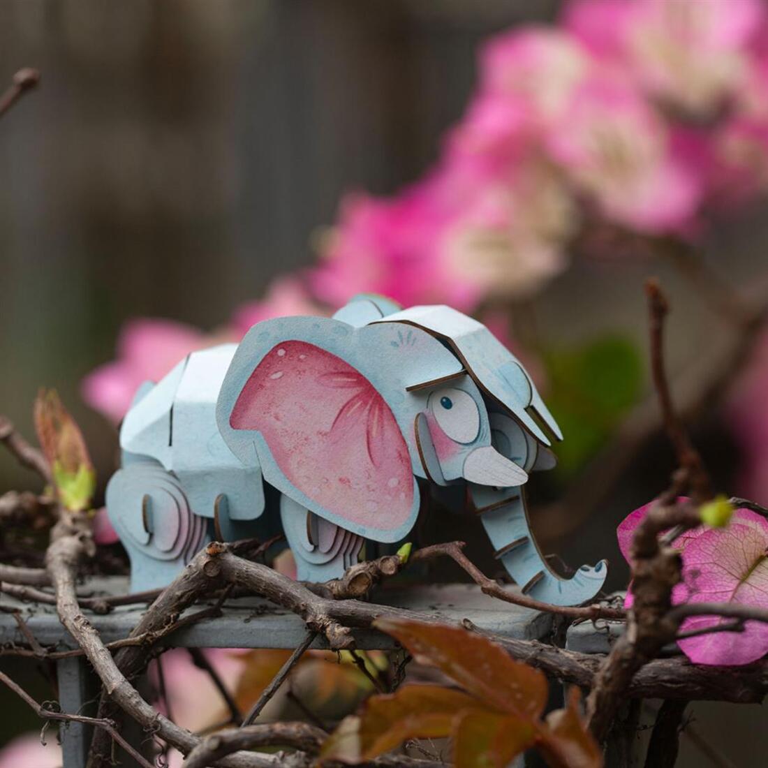 3D puzzel met geluid wild dier - afrikaanse olifant 3D puzzel met geluid wild dier - afrikaanse olifant