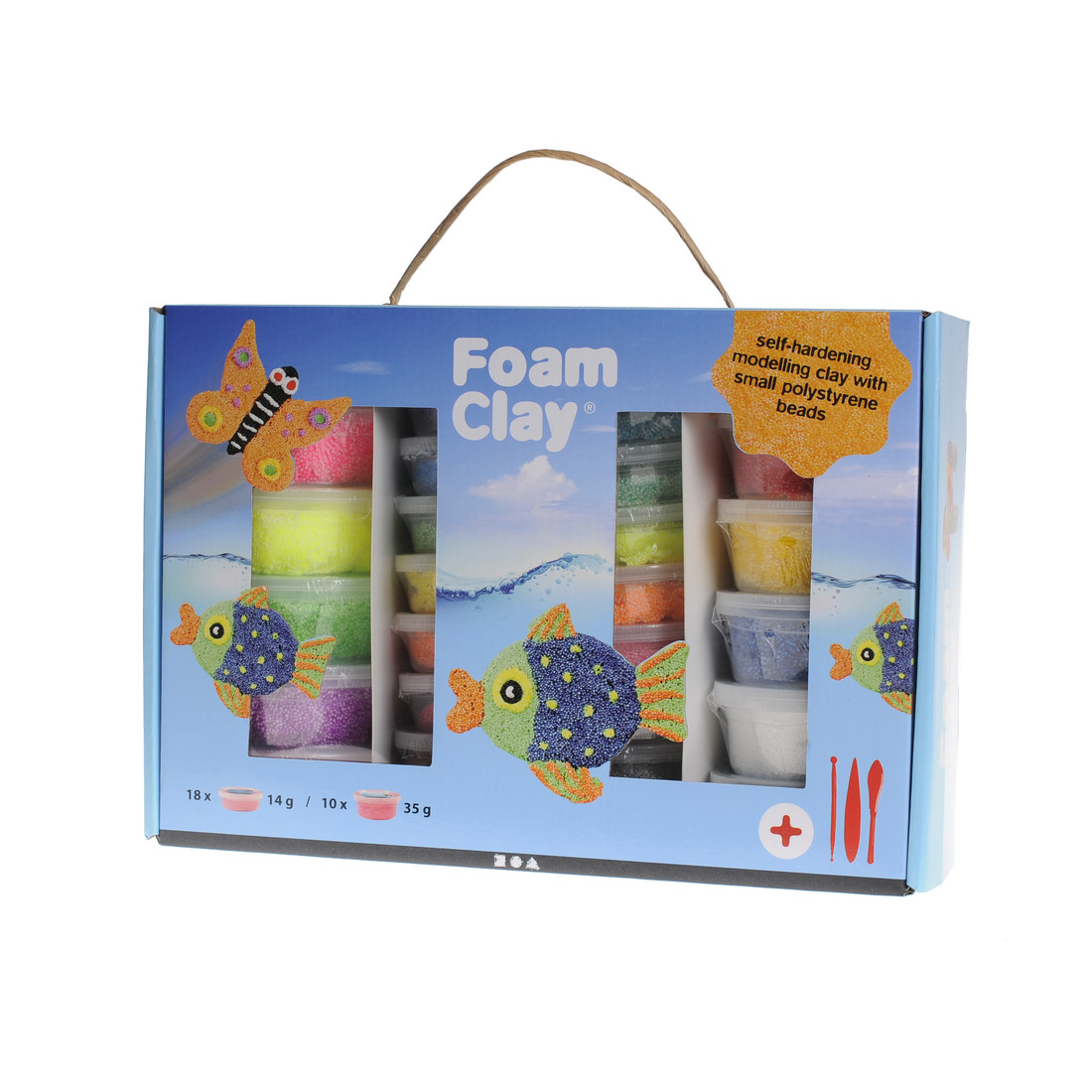 Foam Clay cadeauset 10 x 35 g, 18 x 14 g + tools