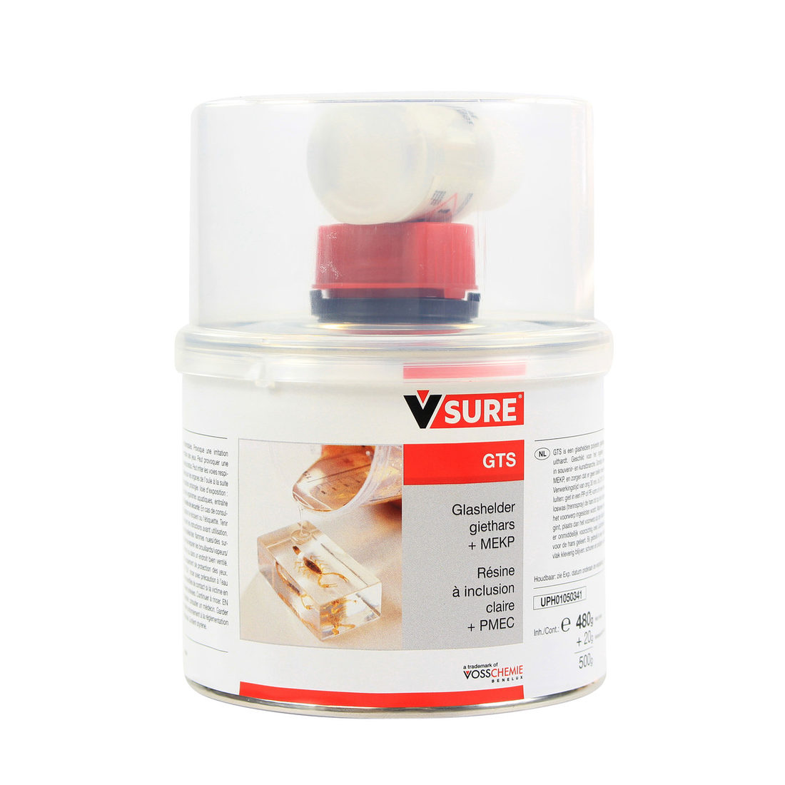 Glasheldere gietpolyester 0,5 kg met verharder