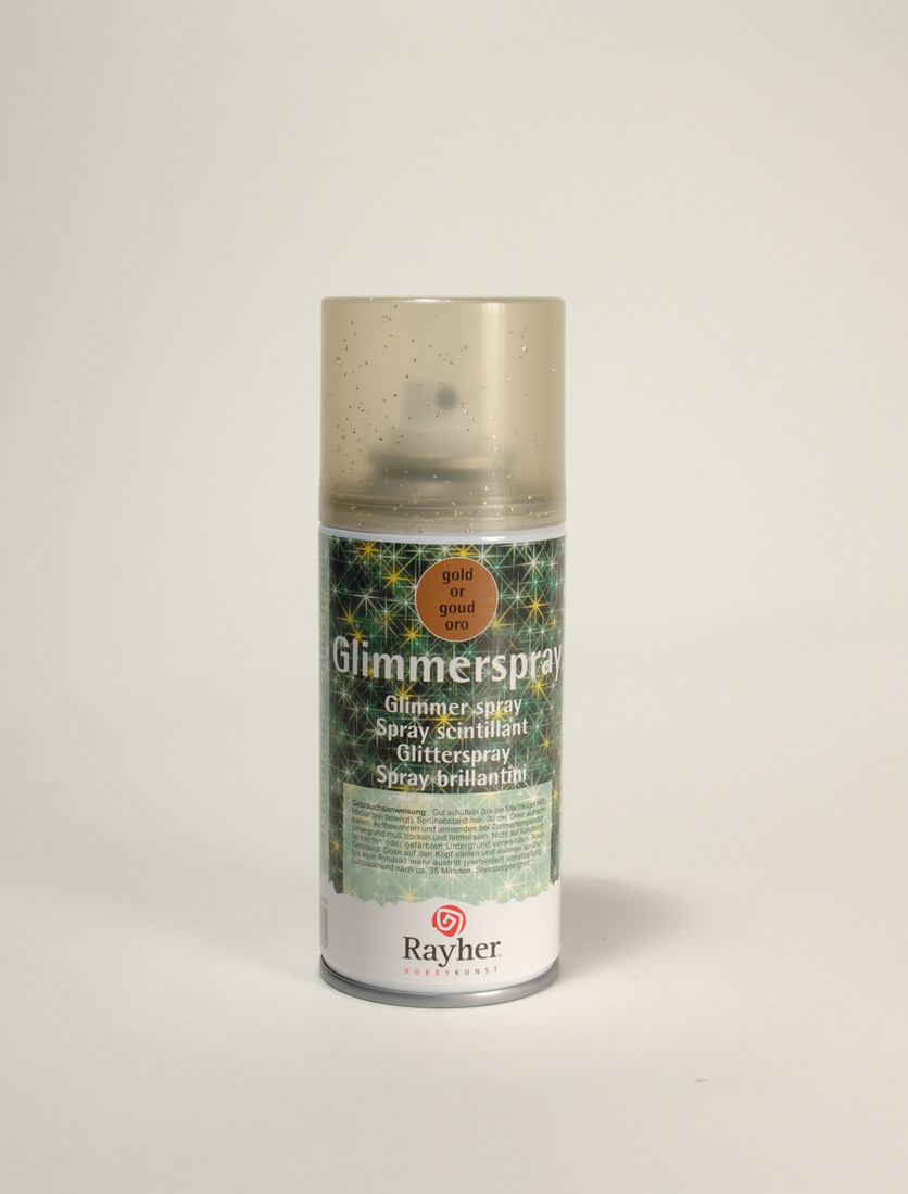 Glitterspray spuitbus 150 ml goud