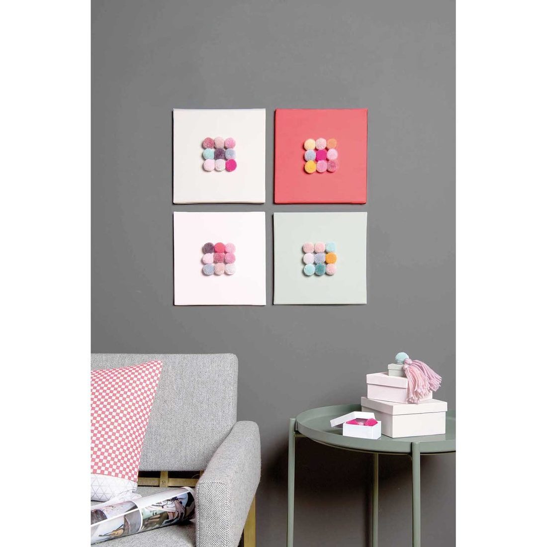 Pompon 24 stuks mix pastel Pompon 24 stuks mix pastel