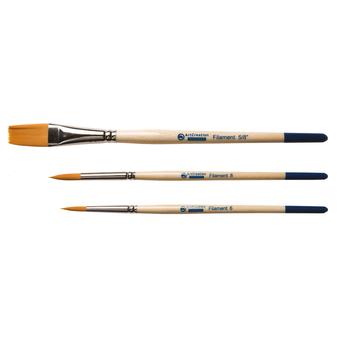 Penselenset 3 stuks polyester rond + plat