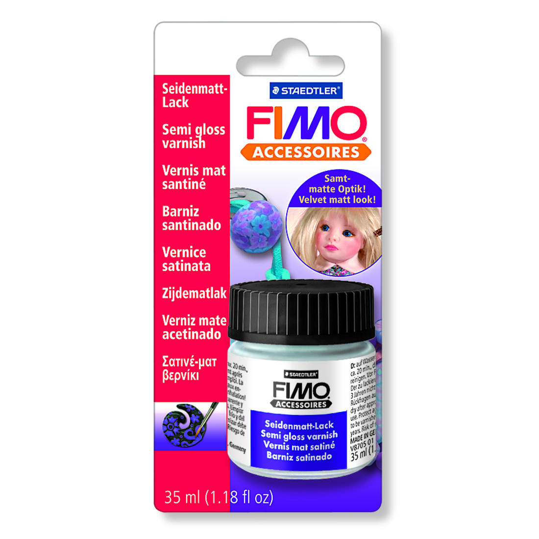 Fimo Accessoires vernis 35 ml waterbasis satijn Fimo Accessoires vernis 35 ml waterbasis satijn
