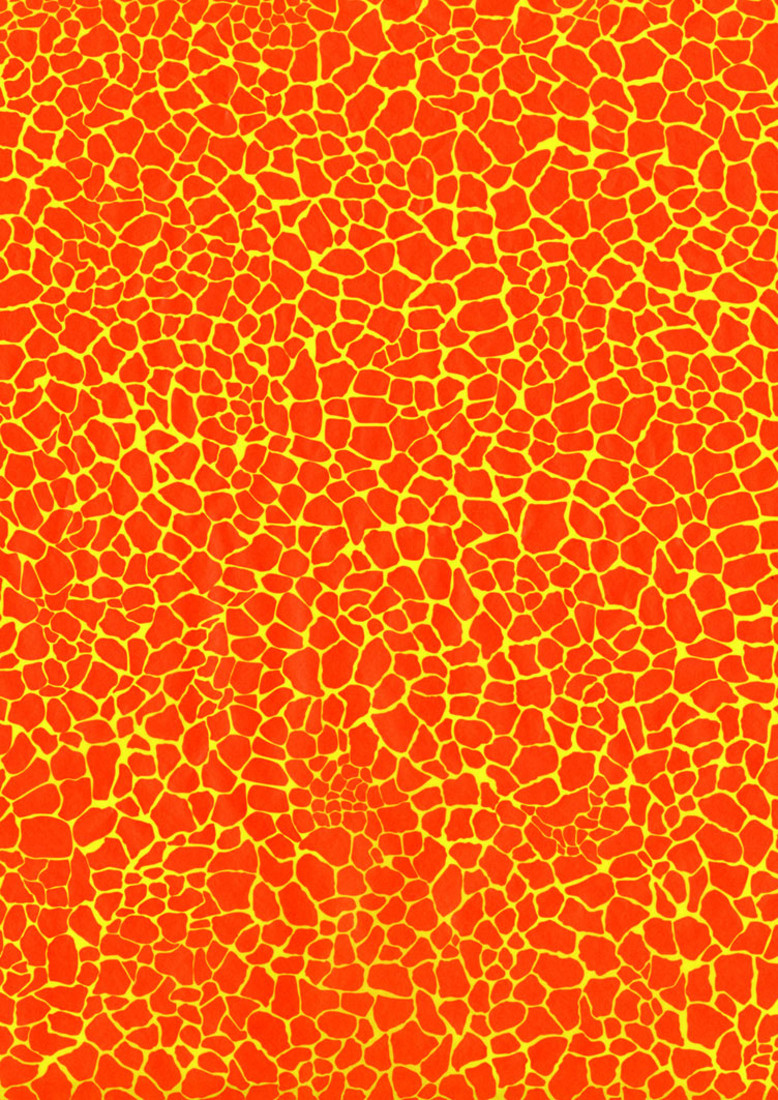 Decopatch papier 30 x 40 cm 3 vel oranje gevlekt