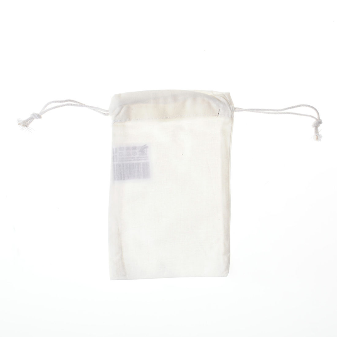 Katoenen zakje met strop 10 x 15 cm wit