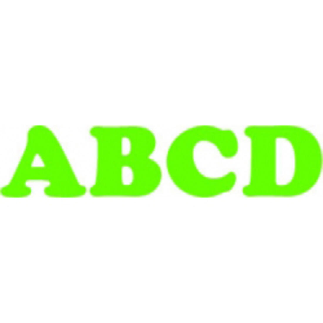 Flockfolie letter 4 cm fluo groen