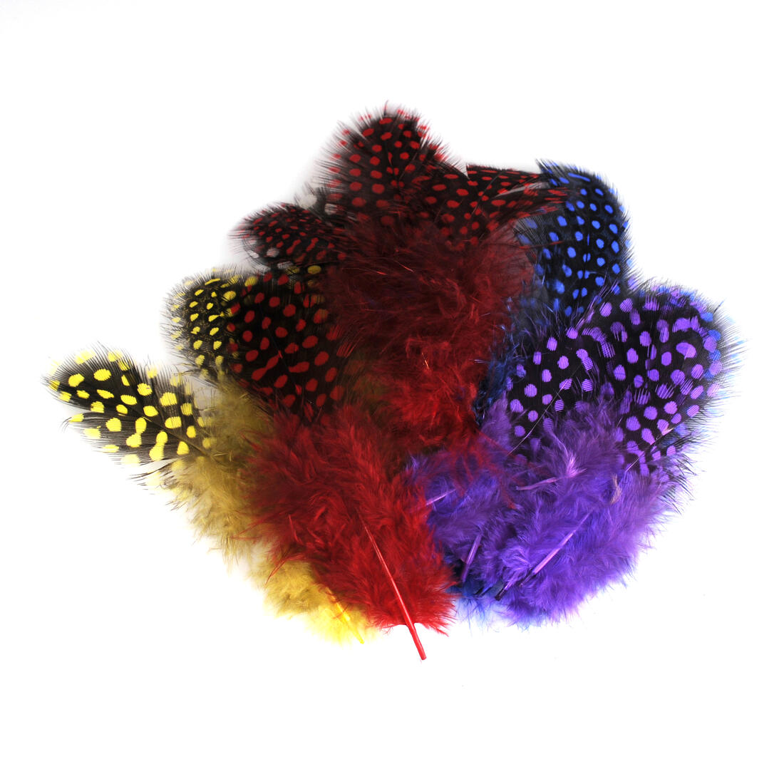 Krea Feathers pluim parelhoen 20 stuks assortiment Krea Feathers pluim parelhoen 20 stuks assortiment