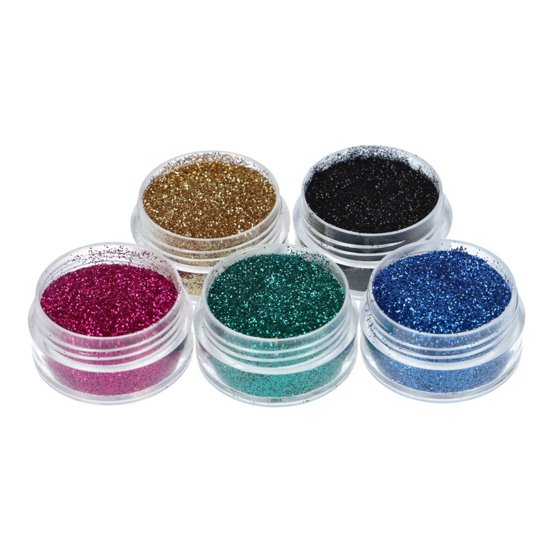 Glitter voor glittertattoos 5 x 5 ml