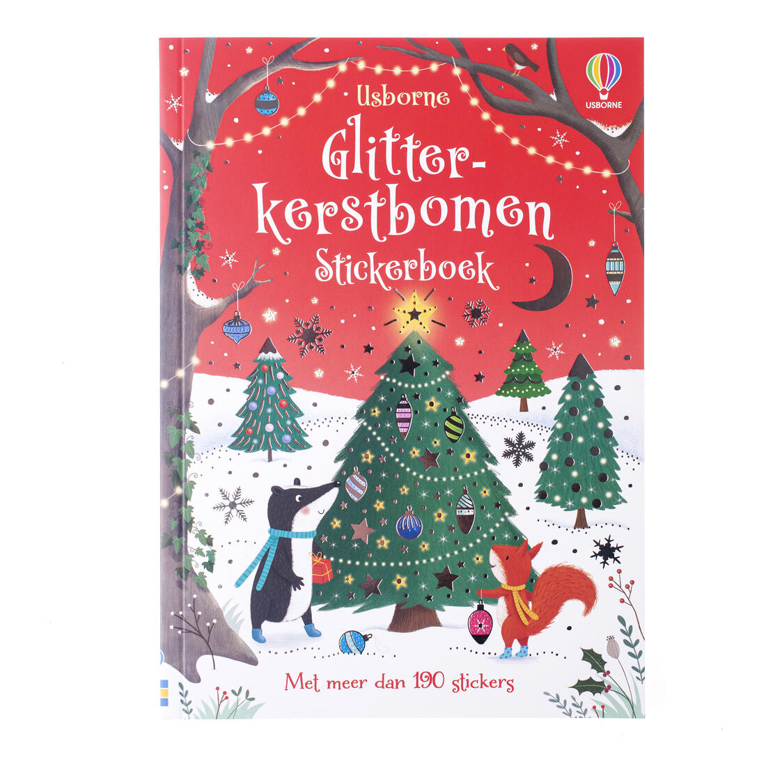 3+ Glitterkerstbomen stickerboek
