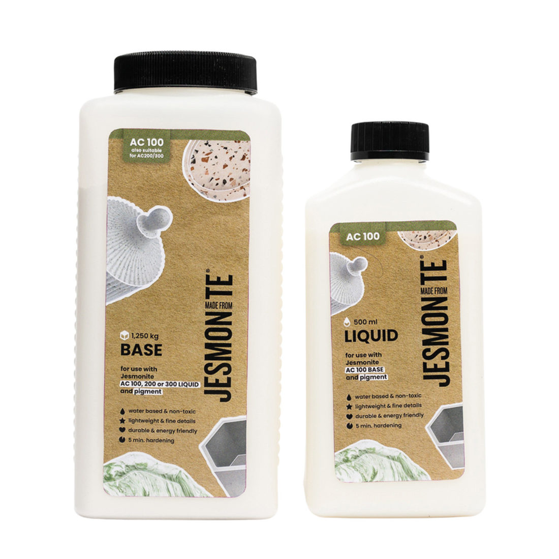 Jesmonite AC 100 1,75 kg (base 1,25 kg + liquid 0,5 l ) Jesmonite AC 100 1,75 kg (base 1,25 kg + liquid 0,5 l )