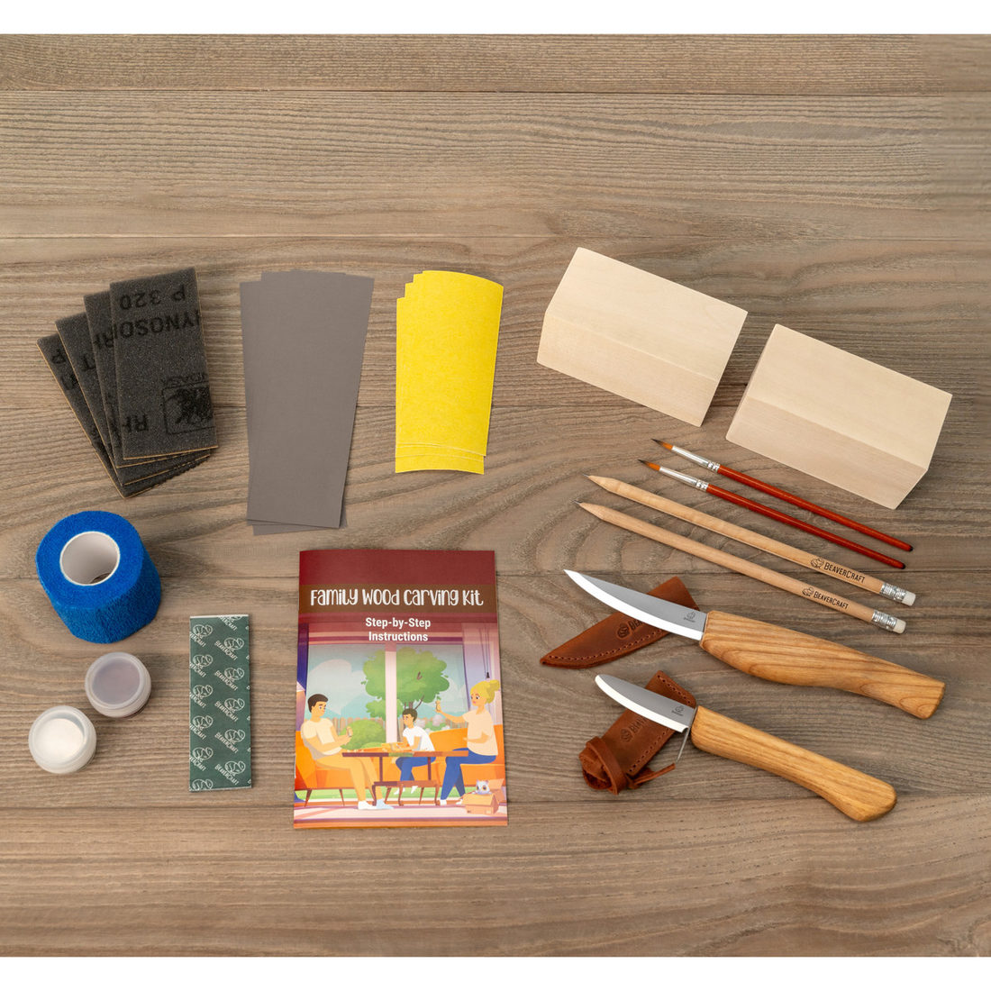 Family fun houtsnijden set  Family fun houtsnijden set